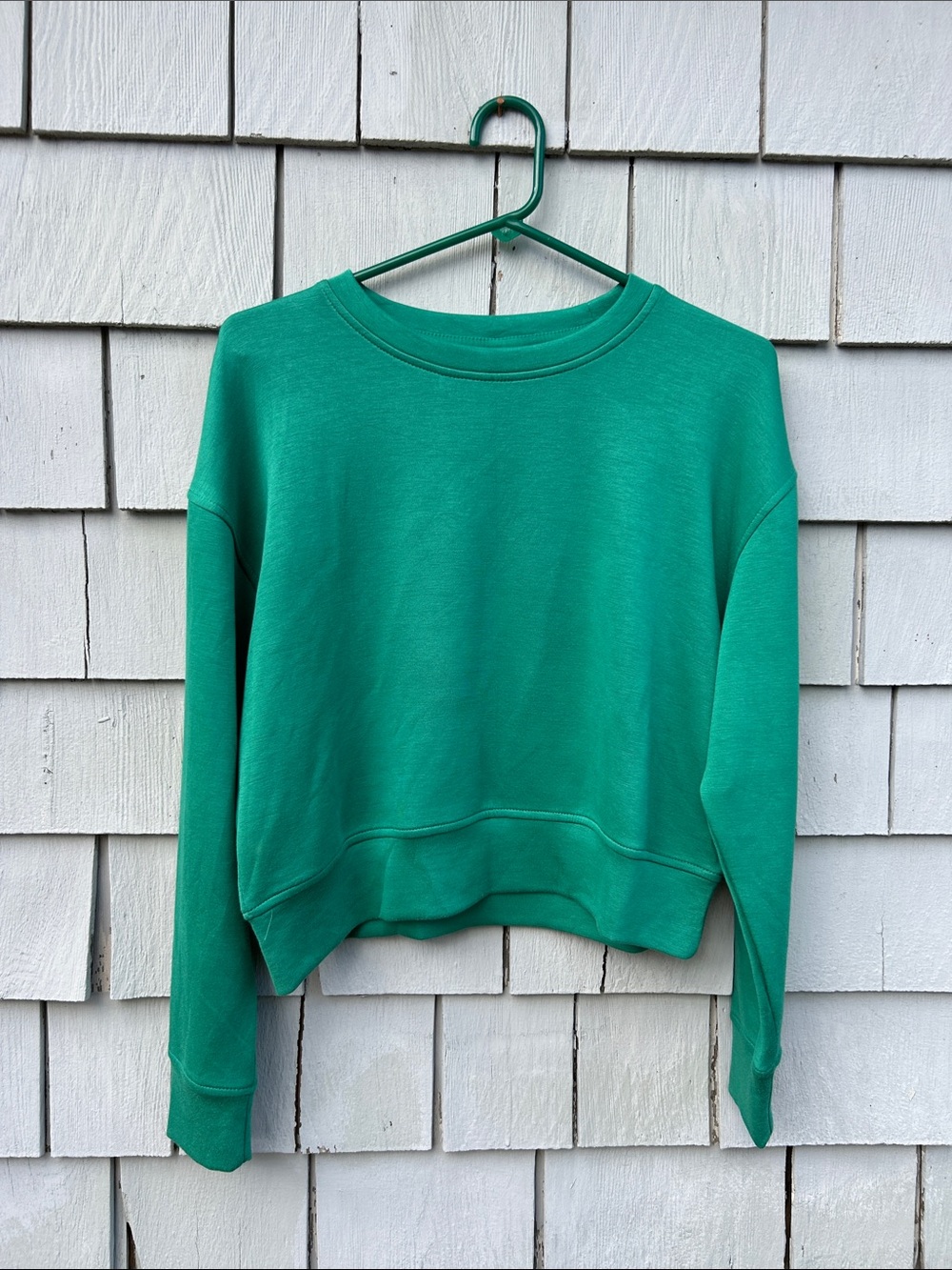 Danskin Heritage Green Cropped Crewneck Sweatshirt XS New